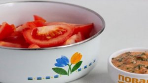 Быстрая закуска из помидоров