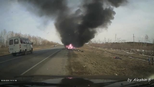 Возгорание автомобиля(Калининск)
