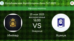 ФУТБОЛ. ИНТЕР Заветное - ХИМИК Невинномысск