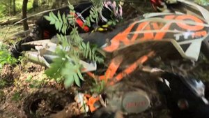 Питбайк загорелся в лесу😱