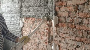 накидывание штукатурным аппаратом