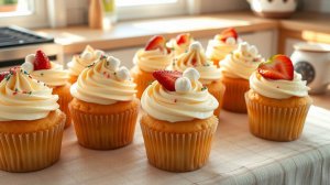 Десерт мечты: Капкейки с хрустящей корочкой и бархатистым кремом!