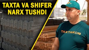 TAXTALAR NARXI TUSHDI. SHIFER VA PO'L. TAXTAKON