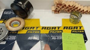 Распил масляного фильтра AGAT FILTER AG-035 (аналог MANN W914/2)