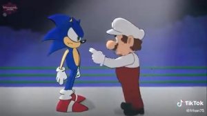 Батл sonic против Марио