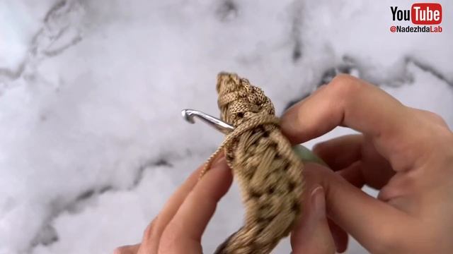 Как связать ручку для сумочки крючком 👜