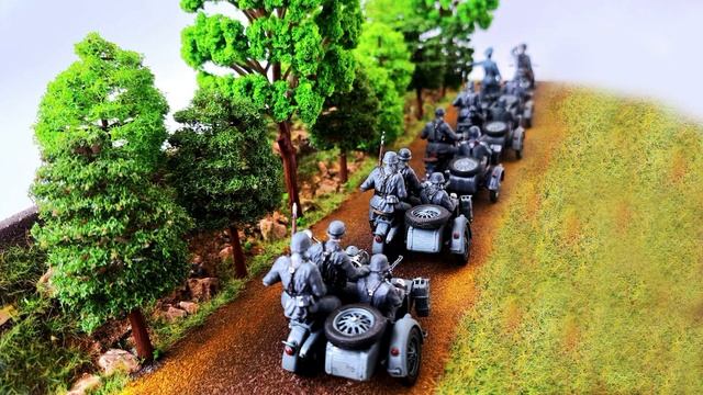 Немецкие мотоциклы времён ВМВ в 43 масштабе. смотреть онлайн