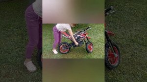 Питбайк мини 49 кубиков и Настя