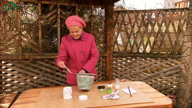 Декор цветочного контейнера (горшка) своими руками - 7 дач