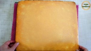 Нежные нарезные бисквитные пирожные. Классический вариант бисквита.