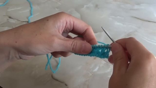Мелкий фоновый узор. Вязание на спицах.