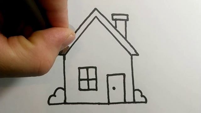Как нарисовать домик смотреть онлайн