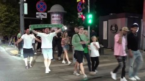 Краснодар празднует победу своей футбольной команды