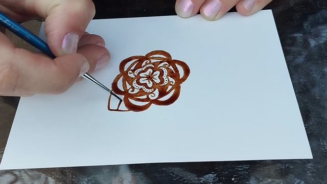 Рисуем кофейную мандалу