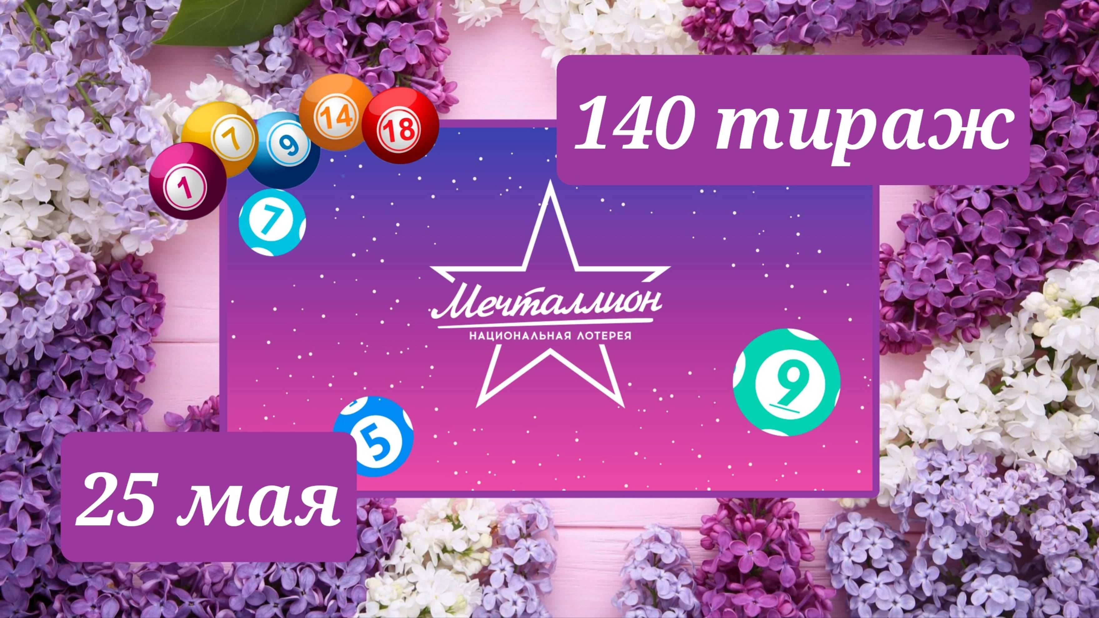 МЕЧТАЛЛИОН 140 ТИРАЖ от 25 мая 2025 года. Проверить тиражный билет СТОЛОТО.