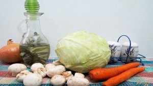 Капуста тушёная с грибами