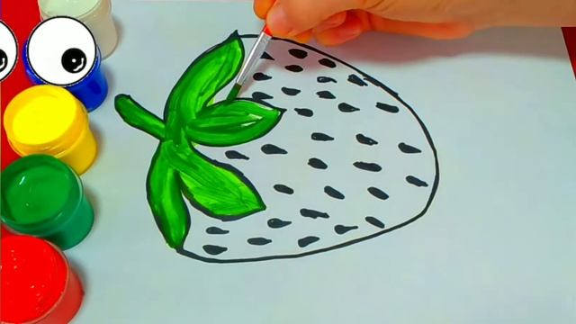 Drawing strawberries for kids Bolalar uchun qulupnay rasm chizish | Рисунок клубники для детей |