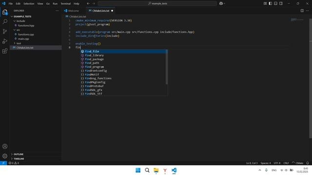 Установка Google Test в VS Code смотреть онлайн