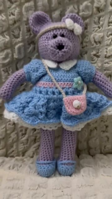 Мишка ручной работы💞#вязание #вязаниекрючком #вязаниеспицами #вязаниеназаказ #knitting #crochet смотреть онлайн