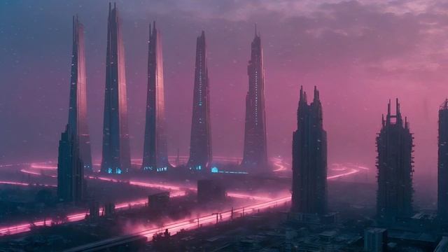 Neon Relics Forgotten City Beneath the Pink Fog Ambient Sci-Fi Music • Meditation • Writing • Sleep