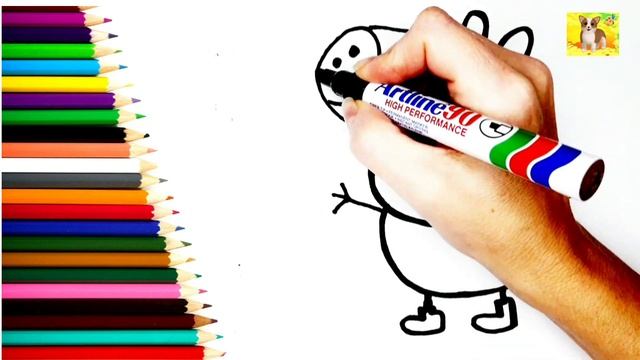 Как нарисовать Свинка Пеппа/Просто рисовать Свинка Пеппа#милыерисунки смотреть онлайн