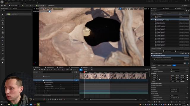Создание анимации пещеры динозавра! | Unreal Engine 5 | Arhi.Teach