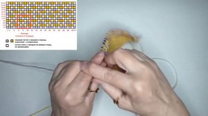 Ленивый жаккард спицами без протяжек - узор № 19