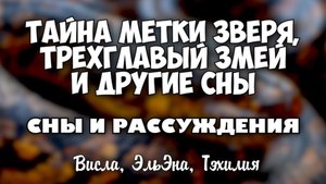 ТАЙНА МЕТКИ ЗВЕРЯ, ТРЕХГЛАВЫЙ ДРАКОН и другие сны. Сны и рассуждения.
Висла, ЭльЭна, Тэхилия