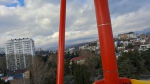 Город с высоты.  Алушта с колеса зимой