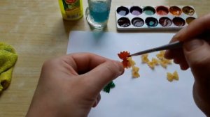 Как покрасить макароны //Рукаделие