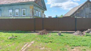 установка ворот с калиткой и забор