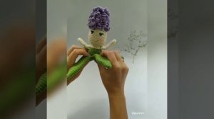 Вязаная цветочная кукла трансформер