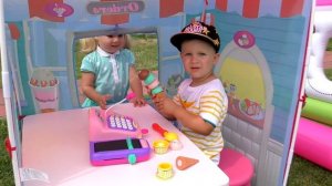 Диана и Рома ИГРАЕМ В МАГАЗИН МОРОЖЕНОГО VIDEO for children