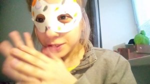 я сделала маску из бумаги! квадробика🌿