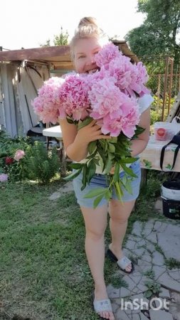 Нарезала букет пионов🌸
