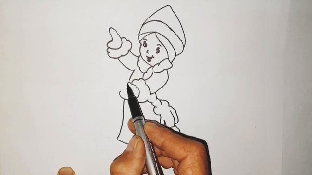 Rasm Chizish Qorqiz Rasmini Chizish/Как нарисовать снегурочку