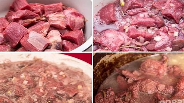Говядина, тушеная с цветной капустой