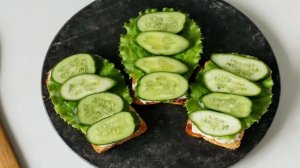 Английский сэндвич с огурцом и яйцом