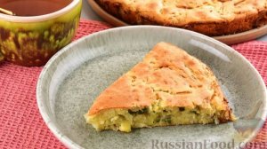 Быстрый, легкий и очень вкусный. ПИРОГ НА КЕФИРЕ С КАПУСТОЙ И ЗЕЛЕНЬЮ