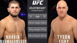 Хабиб Нурмагомедов против Тайсона Фьюри Полный бой - UFC Fight Night