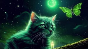 Кот и бабочка