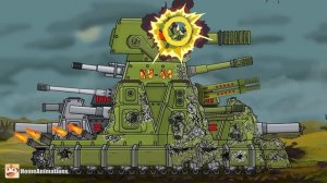 HomeAnimations – Мультики про танки  КВ-44-М2 ： ЗАЛП ИЗ ВСЕХ ОРУДИЙ - Мультики про танки