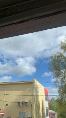 The weather outside the window in our village: облака - белогривые лошадки