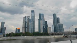 Москва Сити Вид из окон метро