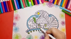 How to Draw Magic House. Как нарисовать волшебный дом