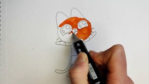 Как нарисовать Симбочку. Рисую маркерами Симбу.