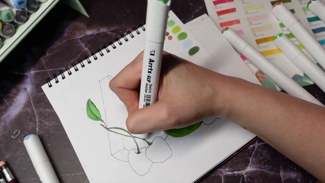 Урок скетчинга маркерами