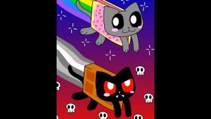 нян кэт и чёрный кот