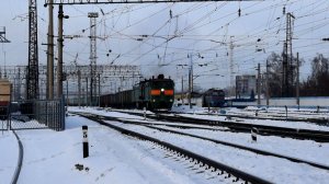 Тепловоз 2ТЭ10М-2618. Отправление. Звук 10Д100.