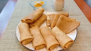 Вкуснота с утра/Салат с сыром и блины с начинкой/На улице красота